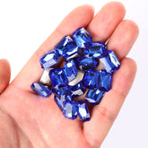 Light Sapphire Thin Octagon Shape High Quality Glass Pointed Back Fancy Rhinestones WholesaleRhinestone